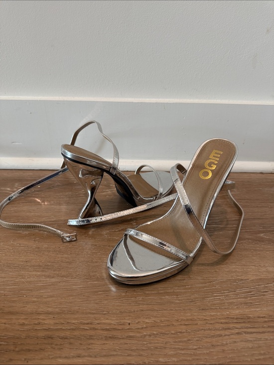 EGO Shoes - EGO Metallic Silver Strappy Stiletto Sandals